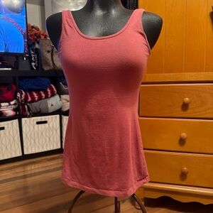 Maurices Blush Pink Scoop Neck Tank Top Women’s XS Long Length Oversized Fit
